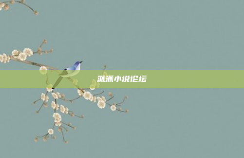 派派小说论坛