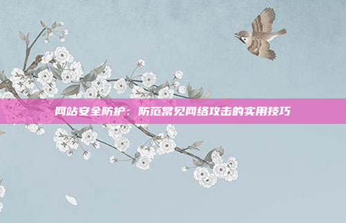 网站安全防护:防范常见网络攻击的实用技巧