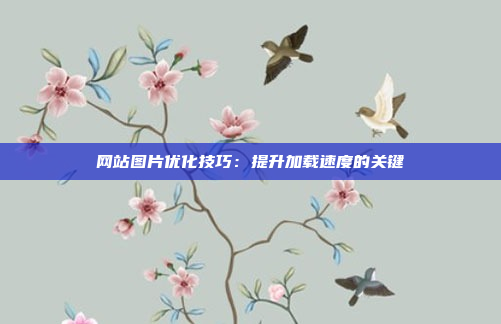 网站图片优化技巧:提升加载速度的关键