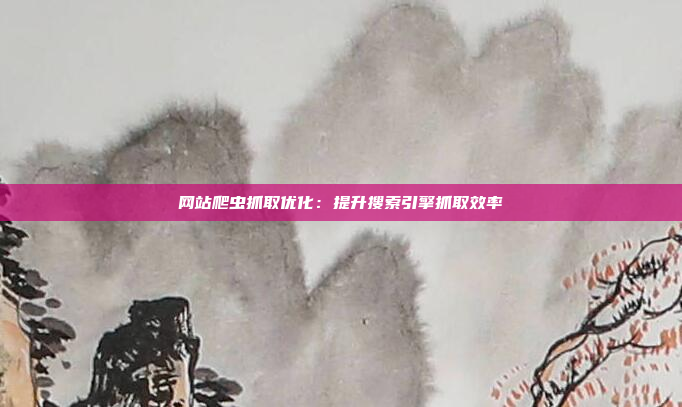 网站爬虫抓取优化：提升搜索引擎抓取效率