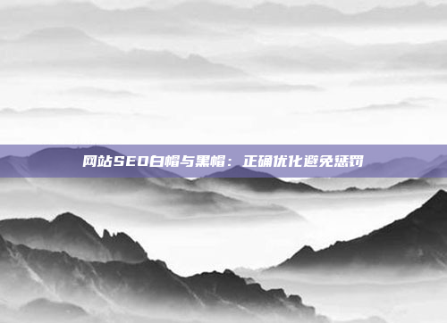 网站SEO白帽与黑帽:正确优化避免惩罚