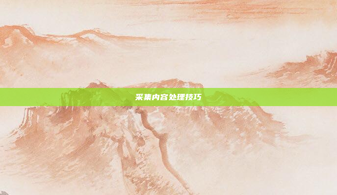 采集内容处理技巧