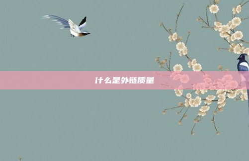 什么是外链质量