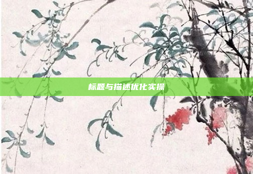 标题与描述优化实操