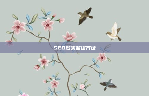 SEO效果监控方法