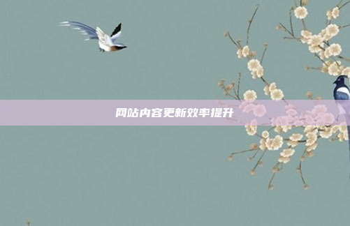 网站内容更新效率提升