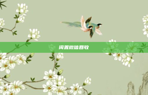 闲置微信回收