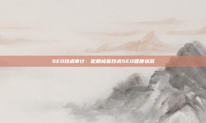 SEO技术审计：定期检查技术SEO健康状况