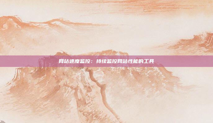 网站速度监控：持续监控网站性能的工具