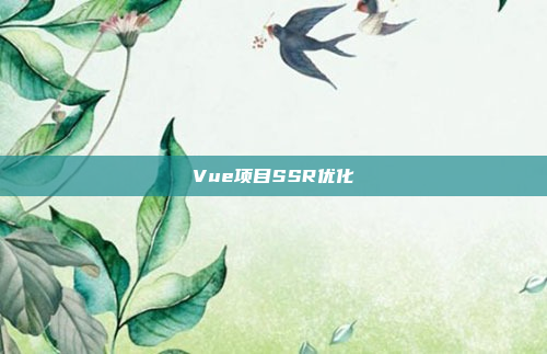 Vue项目SSR优化